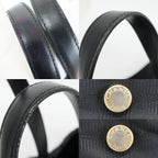 Chanel Ten New Travel Line MM Tote Black Gold Nylon Leather CC Logo — view 8