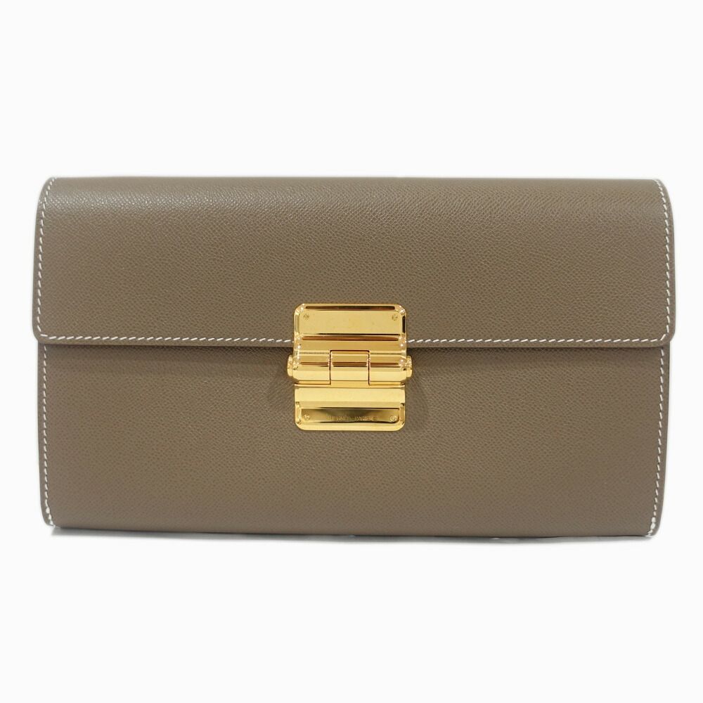 Hermes Chanier Tougo Madame Etoupe Gold Shoulder