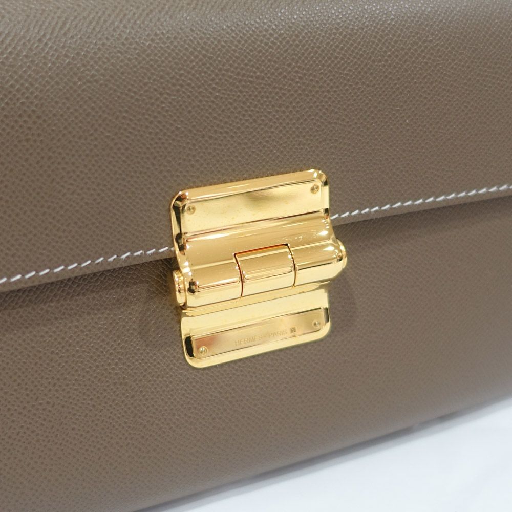 Hermes Chanier Tougo Madame Etoupe Gold Shoulder — view 2