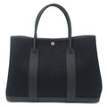 Hermes Garden Party 36 PM Toile Military Black Silver Construction Tote