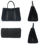Hermes Garden Party 36 PM Toile Military Black Silver Construction Tote — view 6