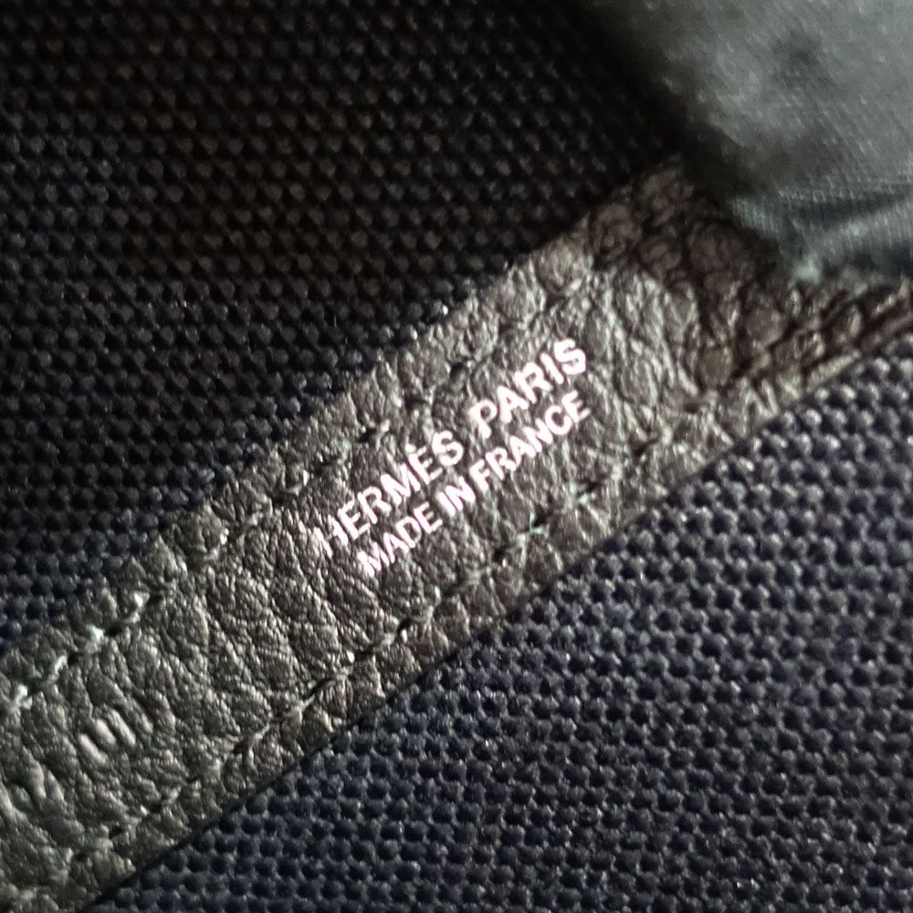 Hermes Garden Party 36 PM Toile Military Black Silver Construction Tote — view 5