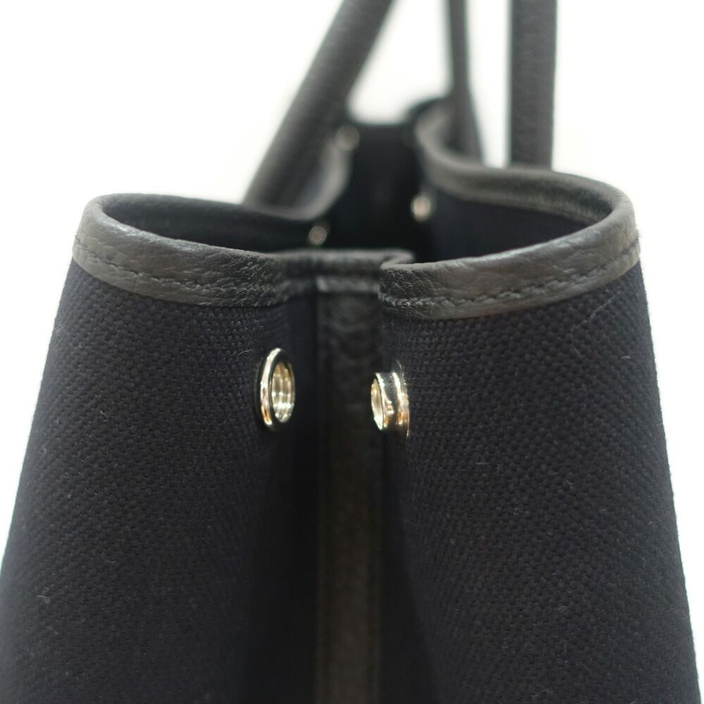Hermes Garden Party 36 PM Toile Military Black Silver Construction Tote — view 2