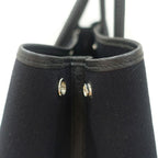 Hermes Garden Party 36 PM Toile Military Black Silver Construction Tote — view 2