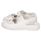 Chanel CC Logo Quilted Sandals — view 3