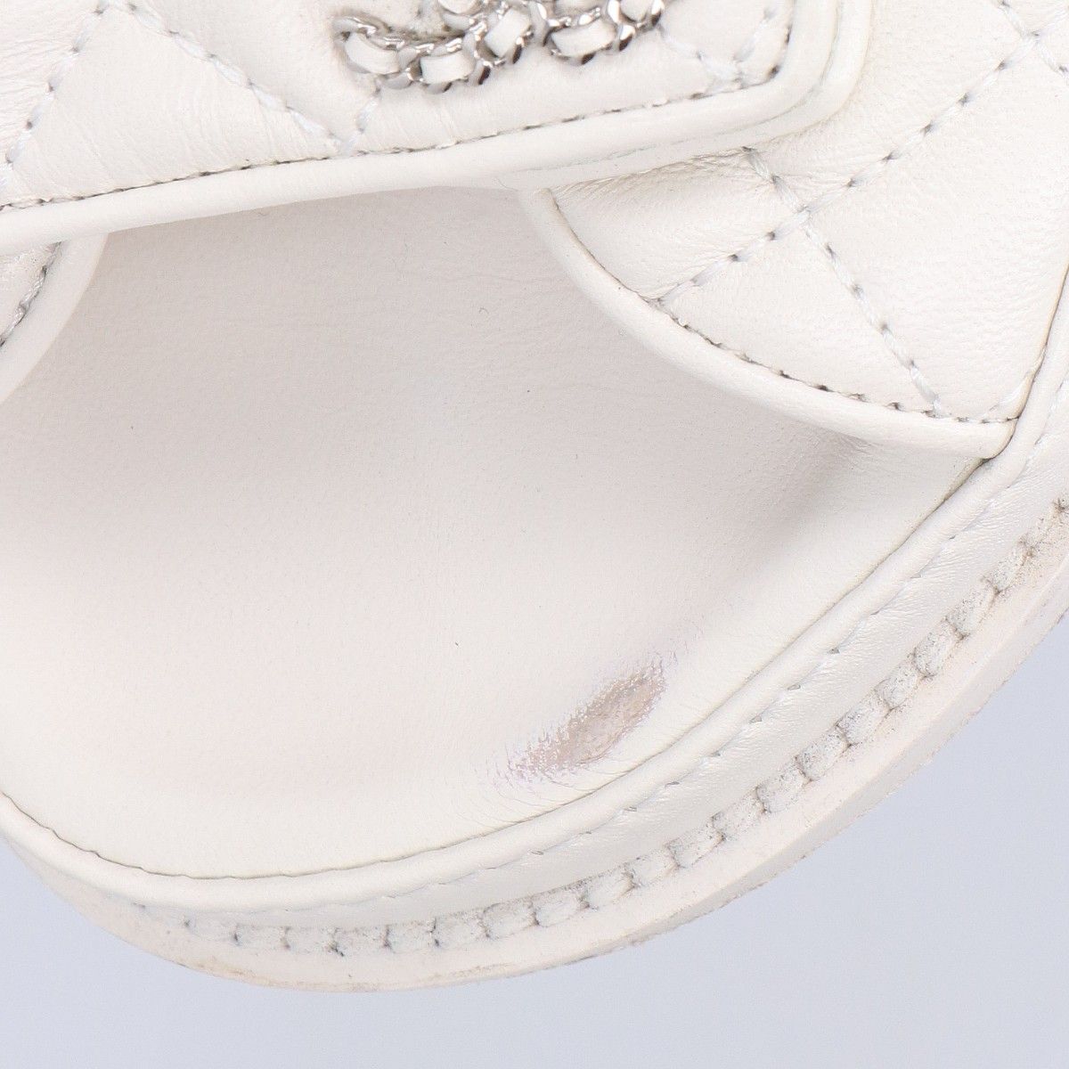 Chanel CC Logo Quilted Sandals — view 8