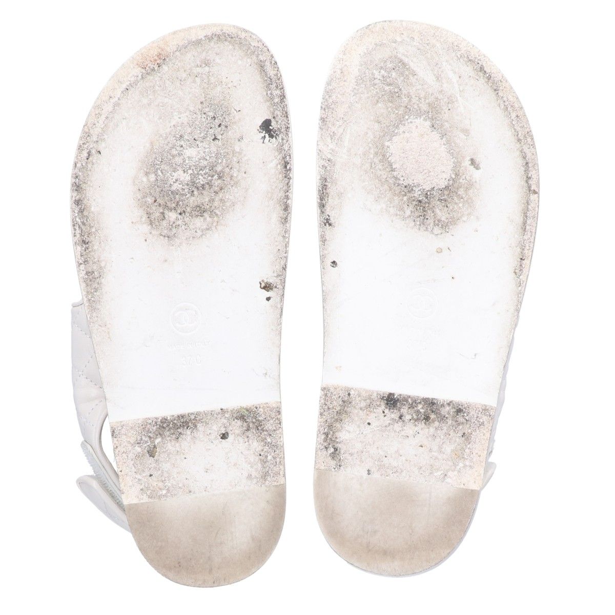 Chanel CC Logo Quilted Sandals — view 7
