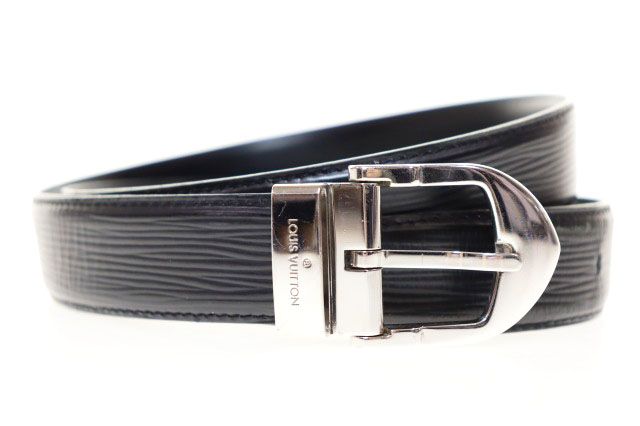 Louis Vuitton Ceinture Classic Belt Black Ardoise Silver