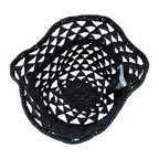 Prada Hat Bucket Hat M Visco Calf Yon Triangle Logo Black — view 7