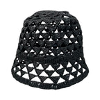 Prada Hat Bucket Hat M Visco Calf Yon Triangle Logo Black — view 3