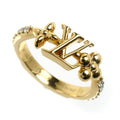 Louis Vuitton Rhinestone LV Iconic Ring