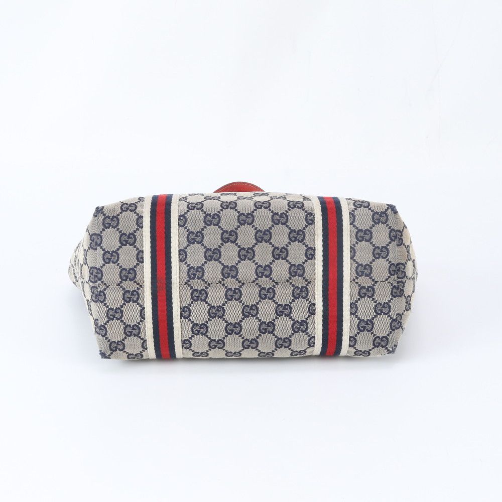 Gucci GG Canvas Sherry Charm Leather Tote Shoulder — view 4