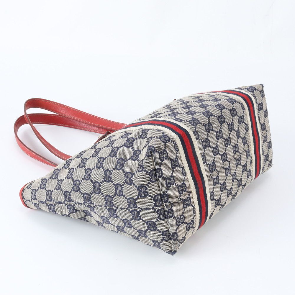 Gucci GG Canvas Sherry Charm Leather Tote Shoulder — view 6