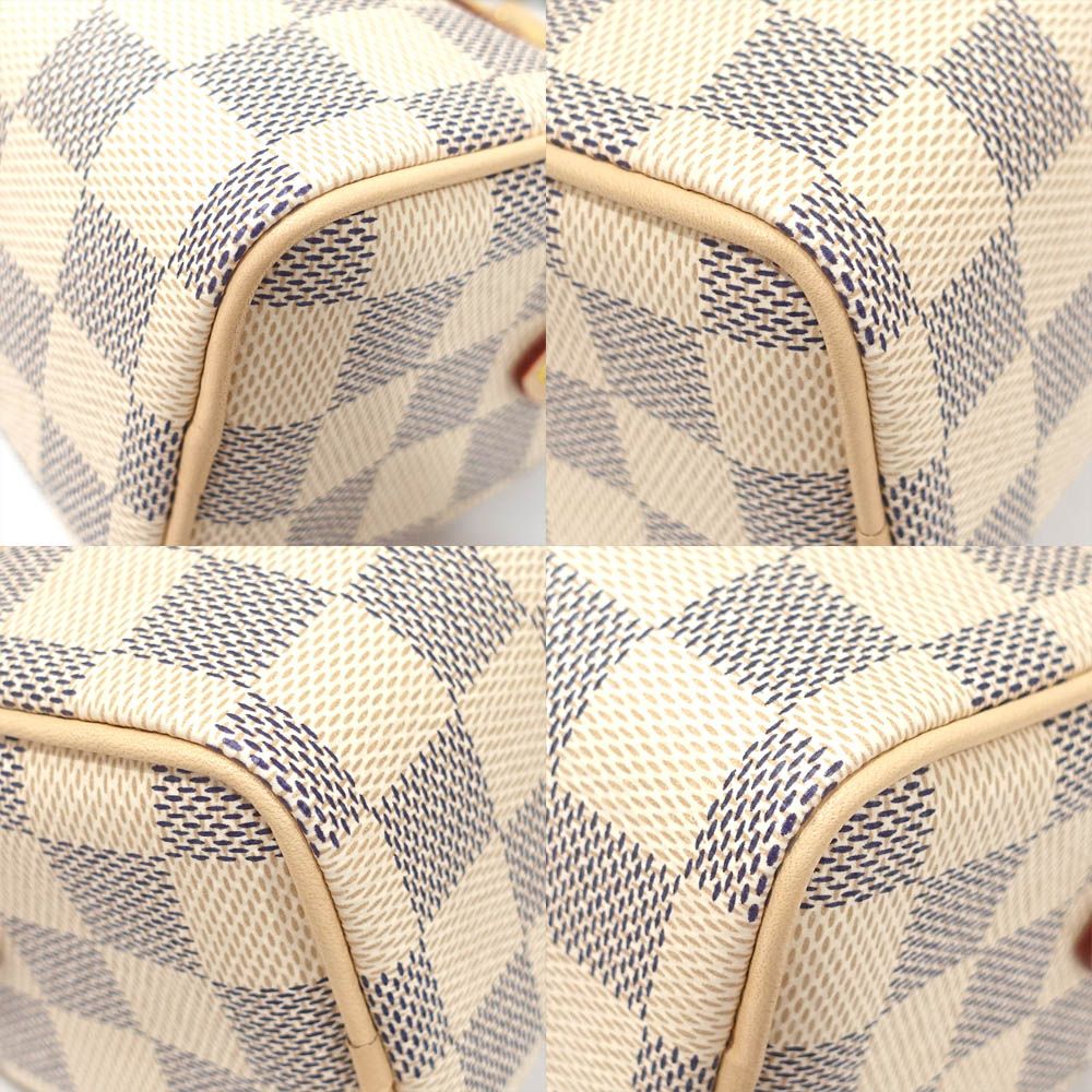 Louis Vuitton Nano Speedy Damier Azur White GD Shoulder — view 7
