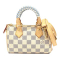 Louis Vuitton Nano Speedy Damier Azur White GD Shoulder