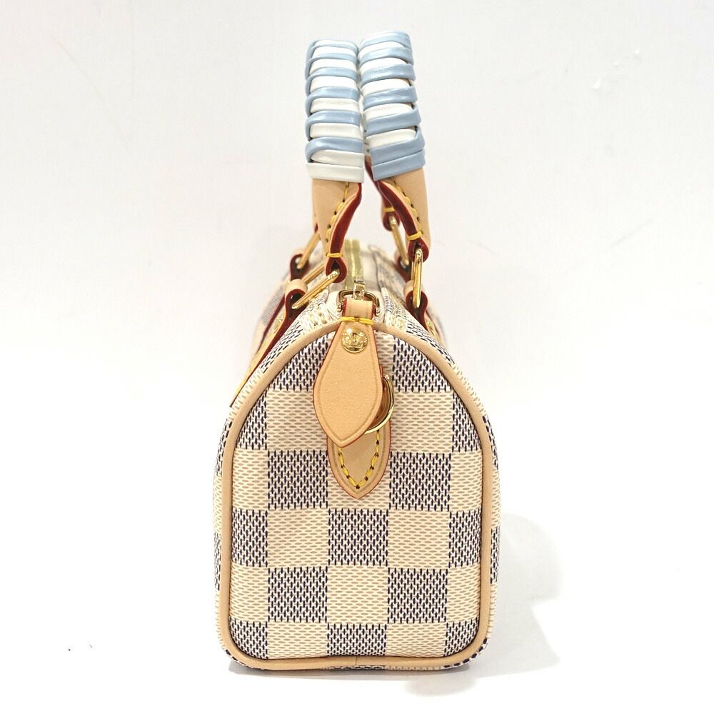 Louis Vuitton Nano Speedy Damier Azur White GD Shoulder — view 3