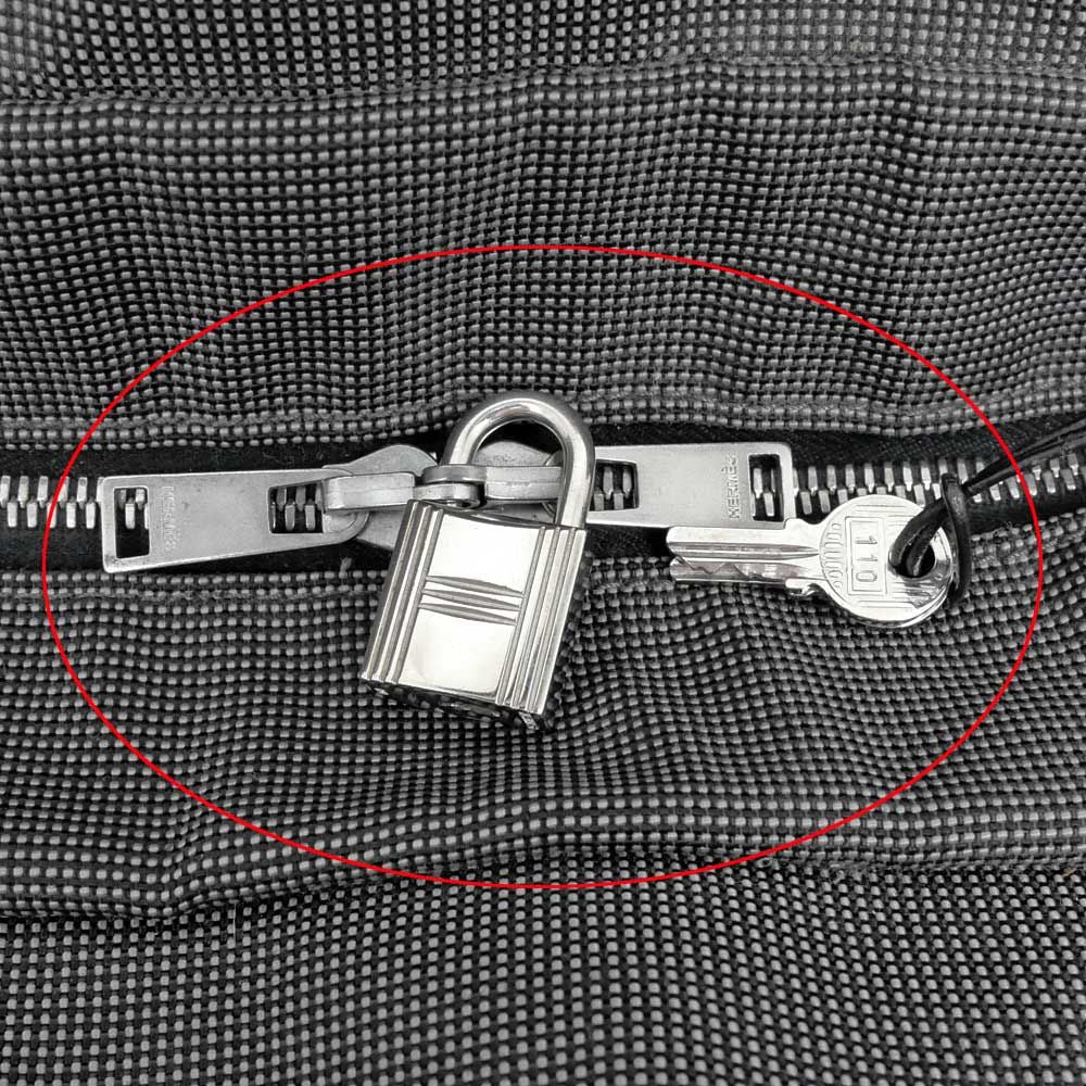 Hermes Her Line a Dos MM Gray Canvas Backpack Tote — view 8