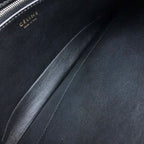 Celine Handbag Diamond Clutch Suede Leather Gray Black — view 7