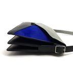 Celine Handbag Diamond Clutch Suede Leather Gray Black — view 4