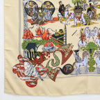 Hermes Au Fil de la Soie Carre 90 Silk Scarf — view 4