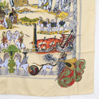 Hermes Au Fil de la Soie Carre 90 Silk Scarf — view 5