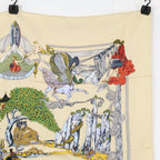 Hermes Au Fil de la Soie Carre 90 Silk Scarf — view 3
