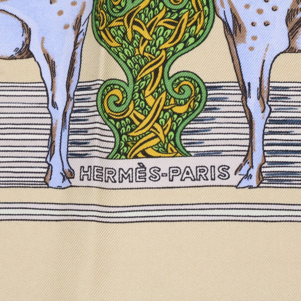 Hermes Au Fil de la Soie Carre 90 Silk Scarf — view 7
