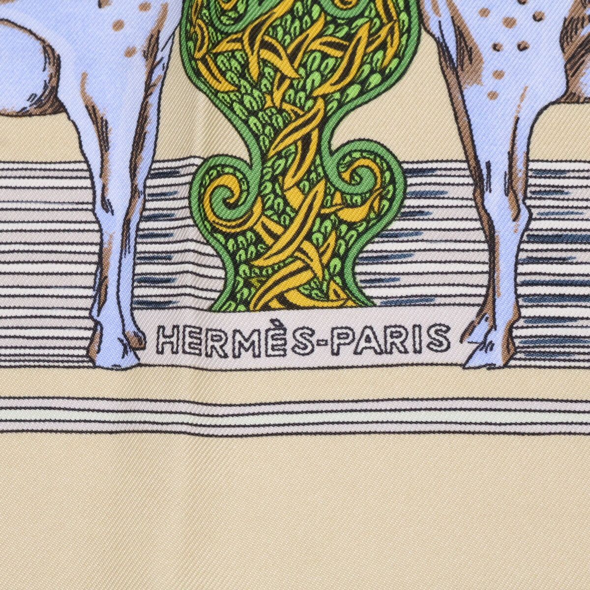 Hermes Au Fil de la Soie Carre 90 Silk Scarf — view 7