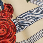 Hermes Au Fil de la Soie Carre 90 Silk Scarf — view 8