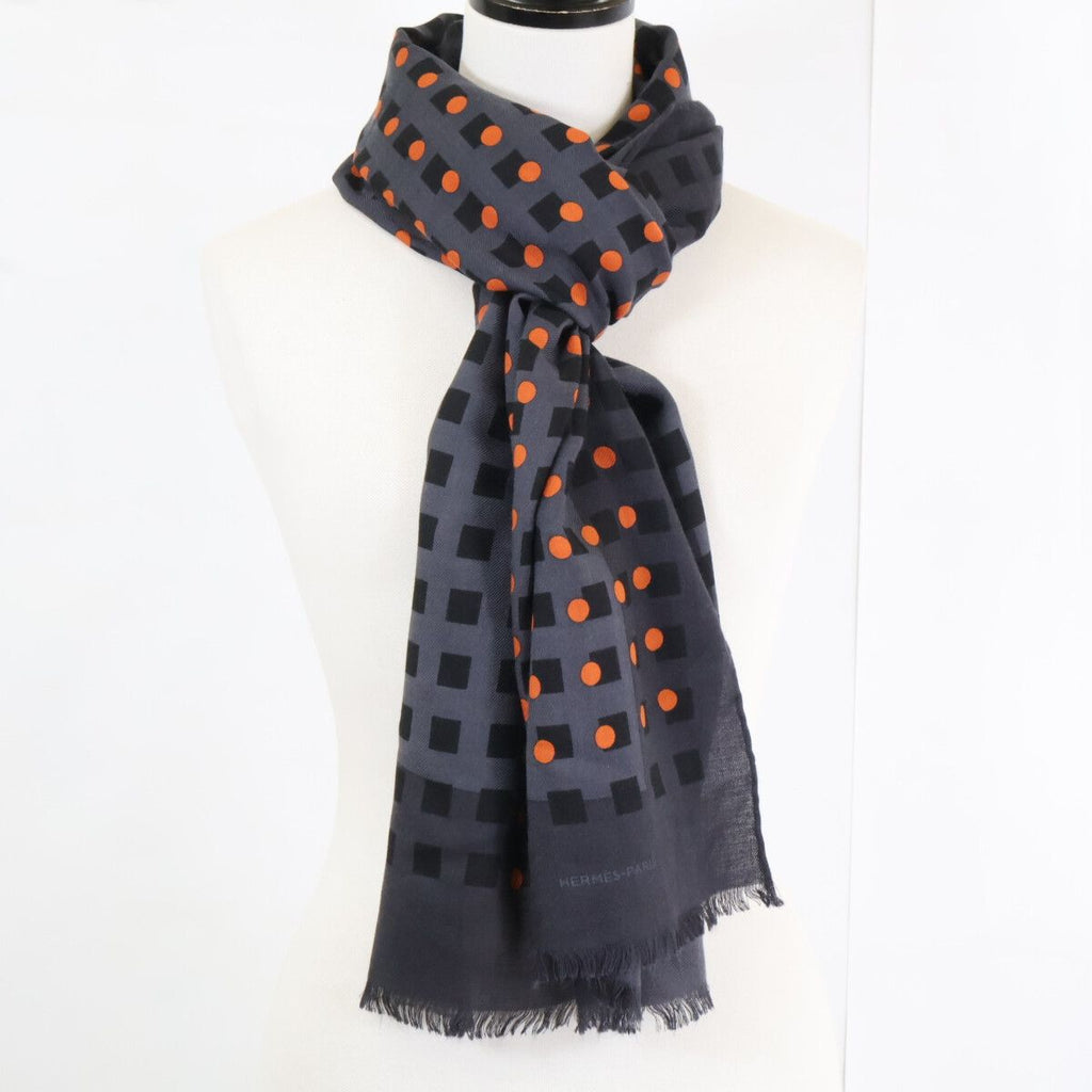 Hermes Dot Cashmere Silk Shawl Scarf — view 2