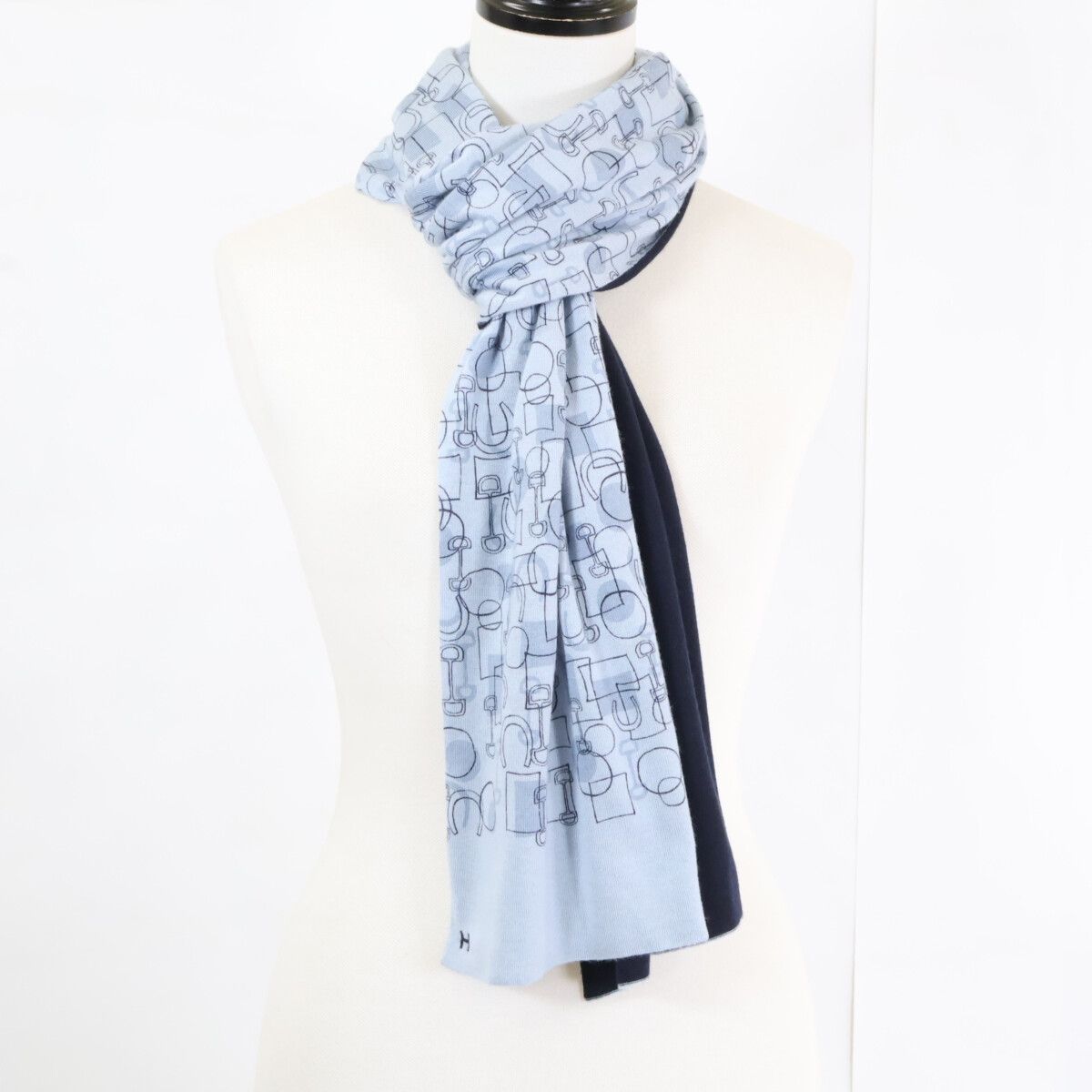 Hermes All Over Pattern Cashmere Silk Scarf — view 2