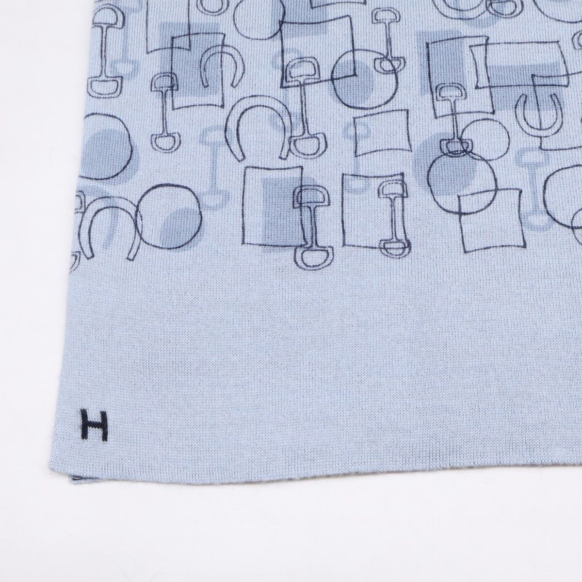 Hermes All Over Pattern Cashmere Silk Scarf — view 6