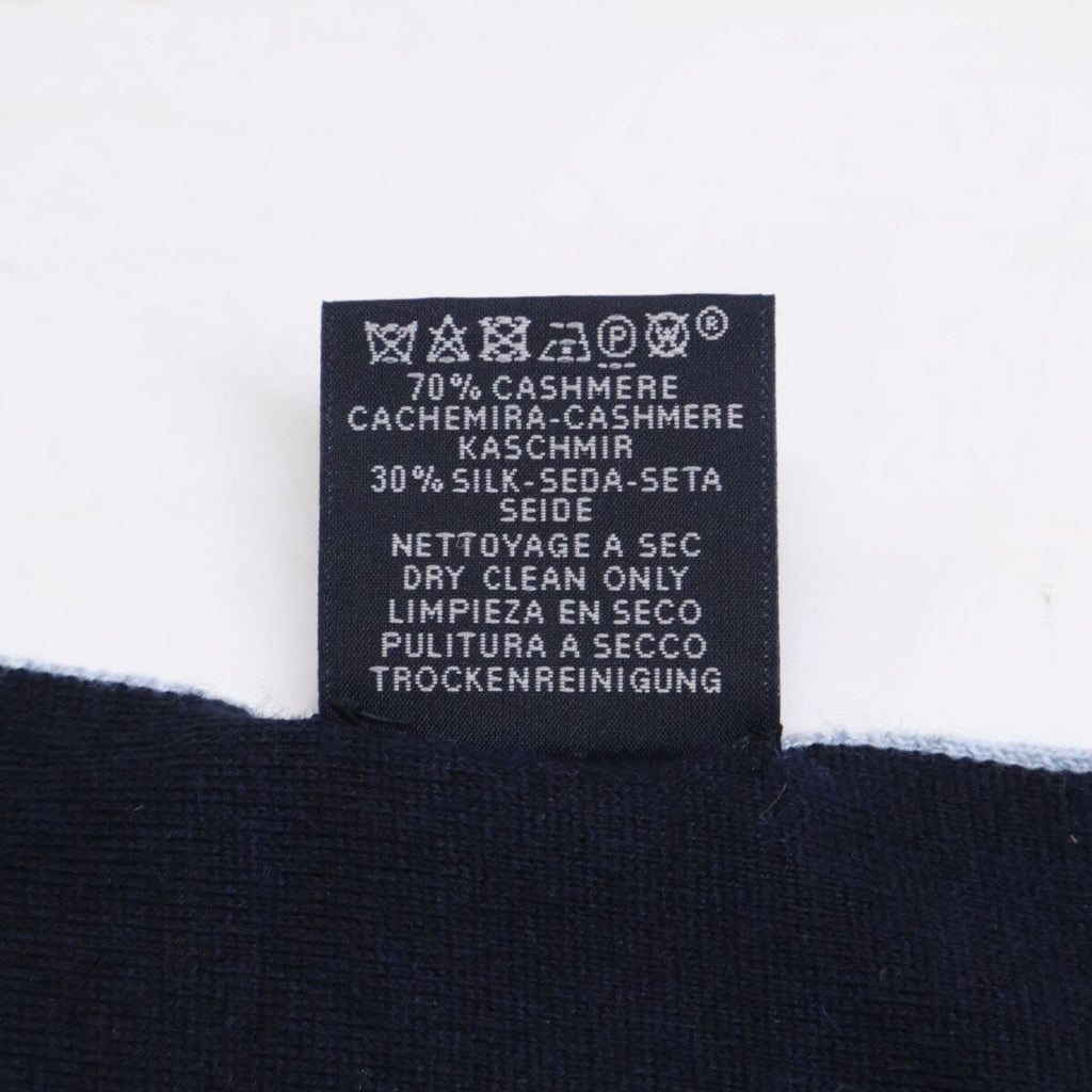 Hermes All Over Pattern Cashmere Silk Scarf — view 8