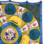 Hermes Jeu Des Omnibus Et Dames Blanches and White Game Carre Juan Cashmere — view 3