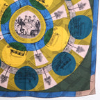 Hermes Jeu Des Omnibus Et Dames Blanches and White Game Carre Juan Cashmere — view 5