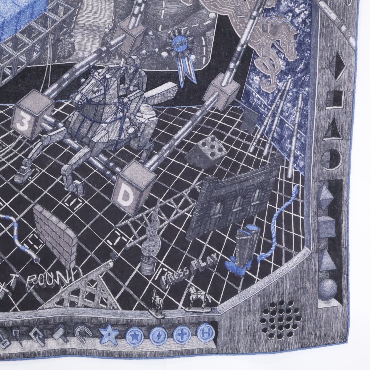 Hermes by Elias Kafouros Neat Round Carre Silk Scarf — view 5