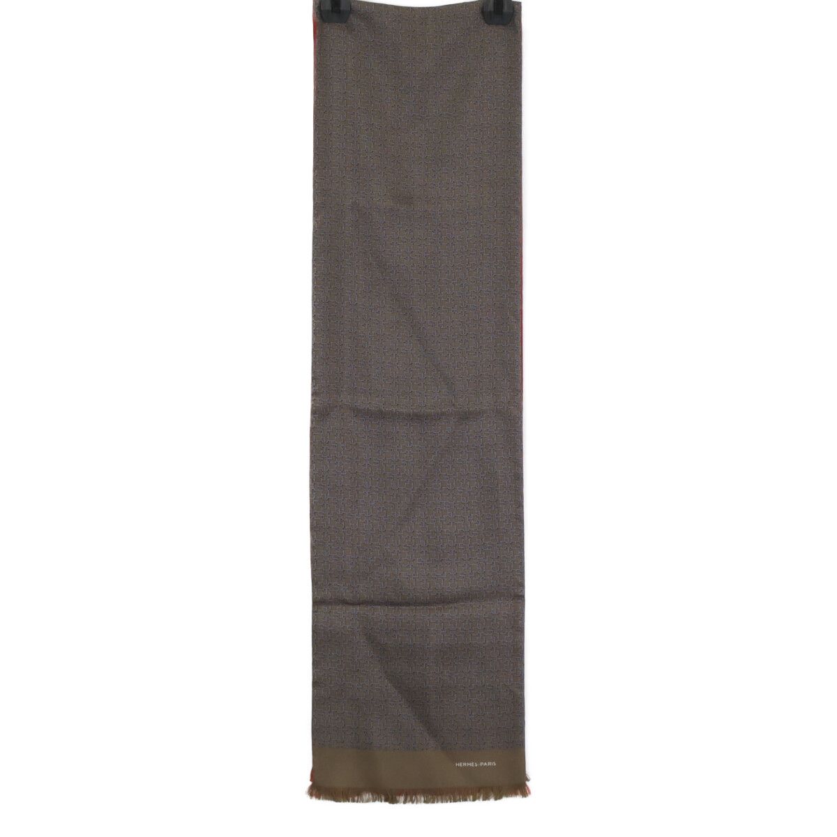 Hermes Allover Silk Wool Shawl Scarf — view 4