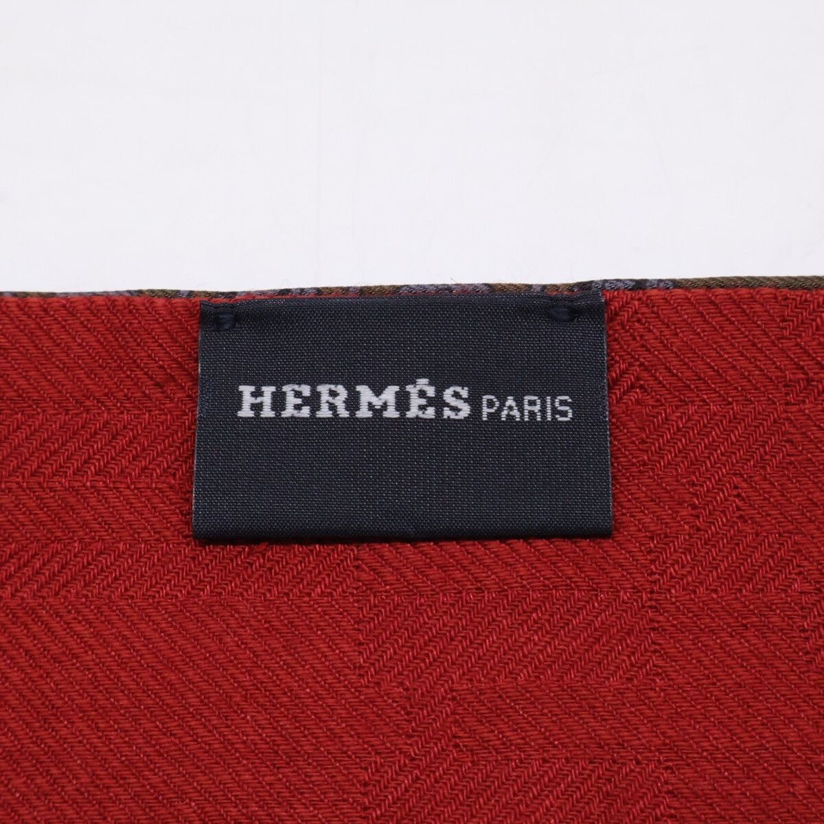 Hermes Allover Silk Wool Shawl Scarf — view 7