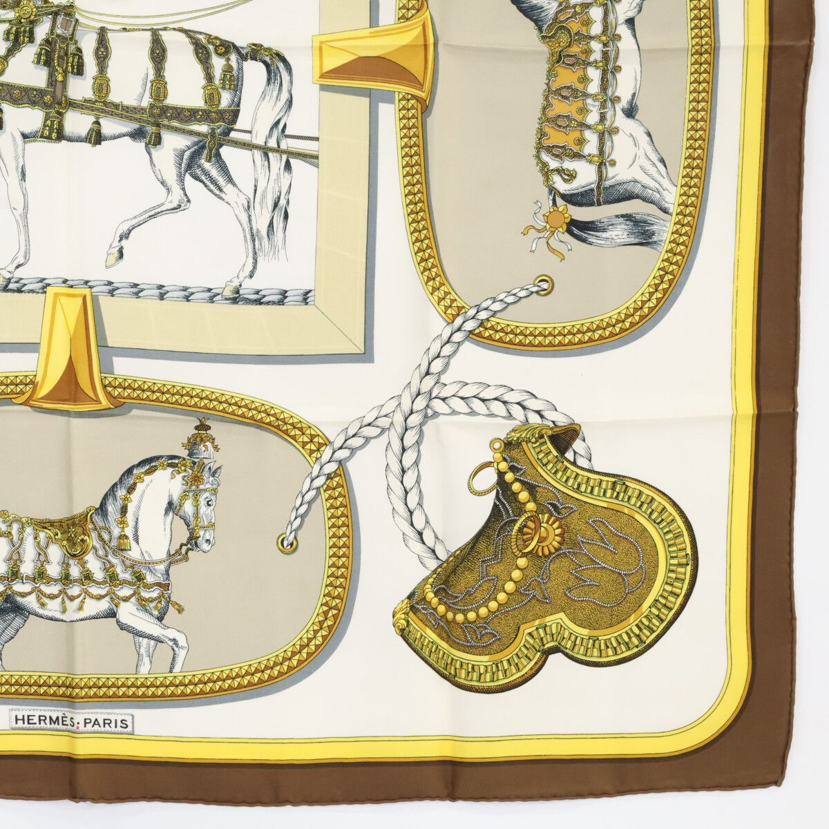 Hermes Grand Apparat Silk Carre 90 Scarf — view 5