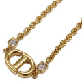 Dior CD Navy Necklace CD Signature Logo Metal Crystal