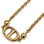 Dior CD Navy Necklace CD Signature Logo Metal Crystal — view 4