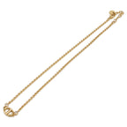 Dior CD Navy Necklace CD Signature Logo Metal Crystal — view 2