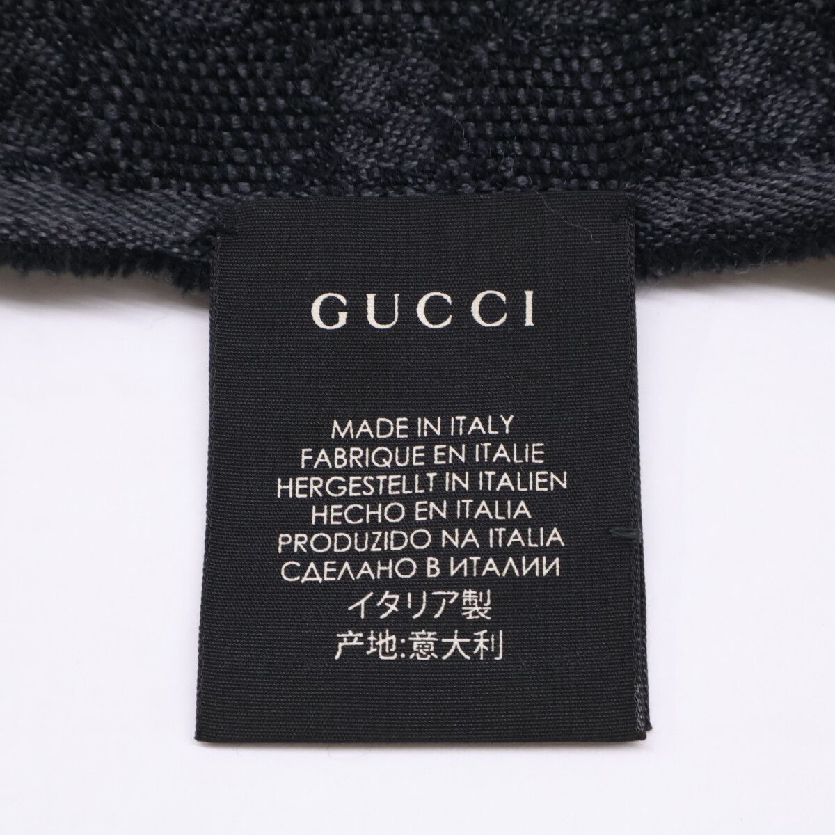 Gucci Sherry Line GG Pattern Silk Wool 37 180 cm Scarf — view 5