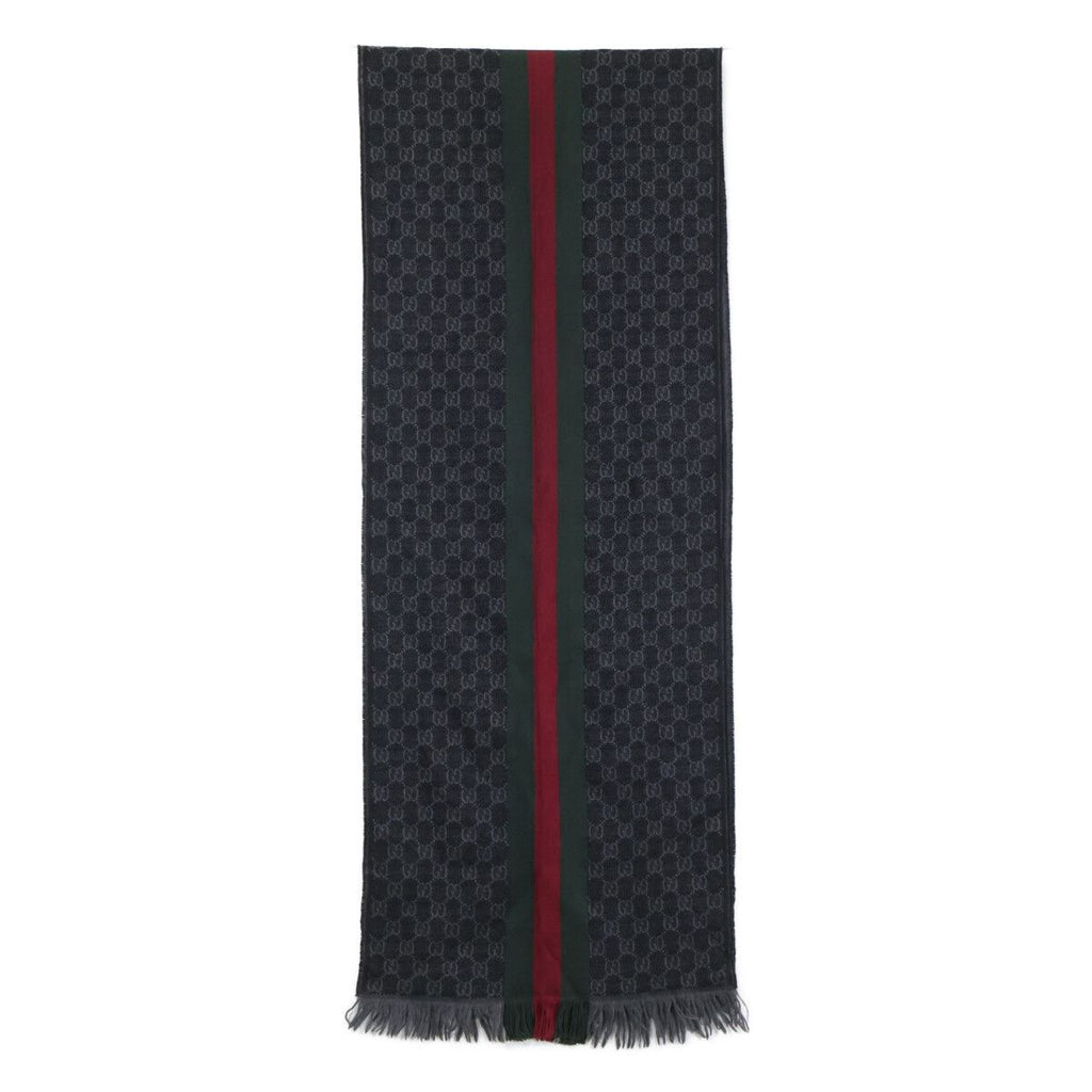 Gucci Sherry Line GG Pattern Silk Wool 37 180 cm Scarf — view 3