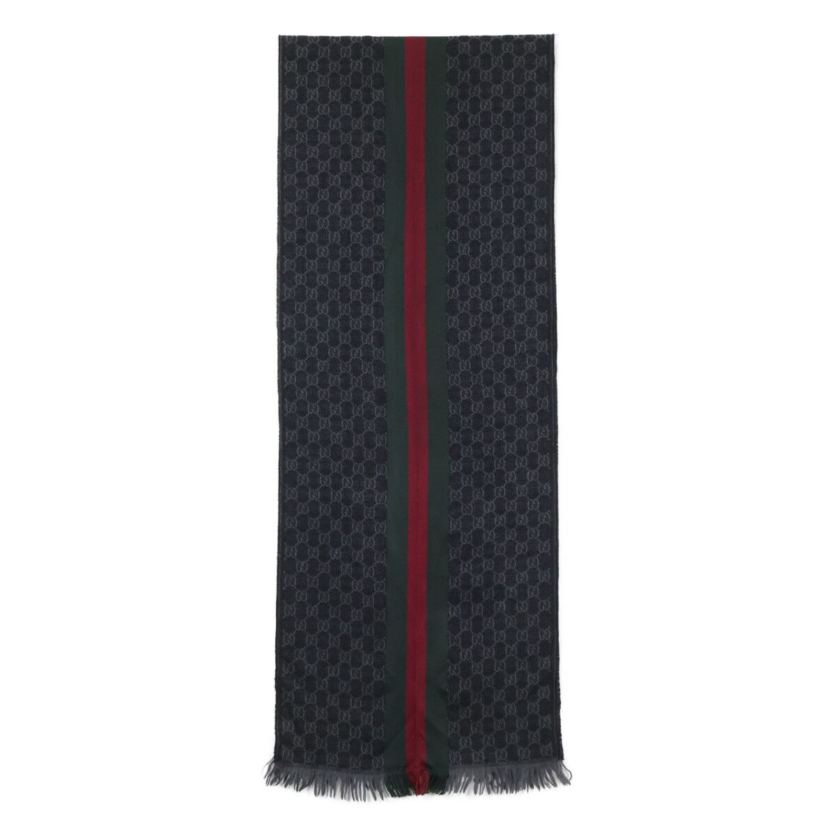 Gucci Sherry Line GG Pattern Silk Wool 37 180 cm Scarf — view 2