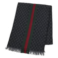 Gucci Sherry Line GG Pattern Silk Wool 37 180 cm Scarf