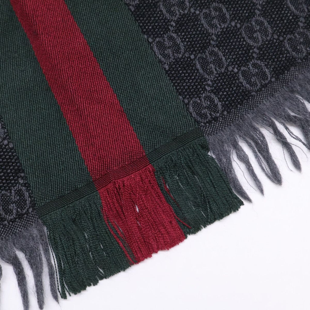 Gucci Sherry Line GG Pattern Silk Wool 37 180 cm Scarf — view 7