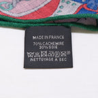 Hermes Bouquets Sellier Cashmere Silk Triangle Juan Scarf — view 7