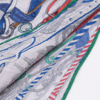 Hermes Bouquets Sellier Cashmere Silk Triangle Juan Scarf — view 3