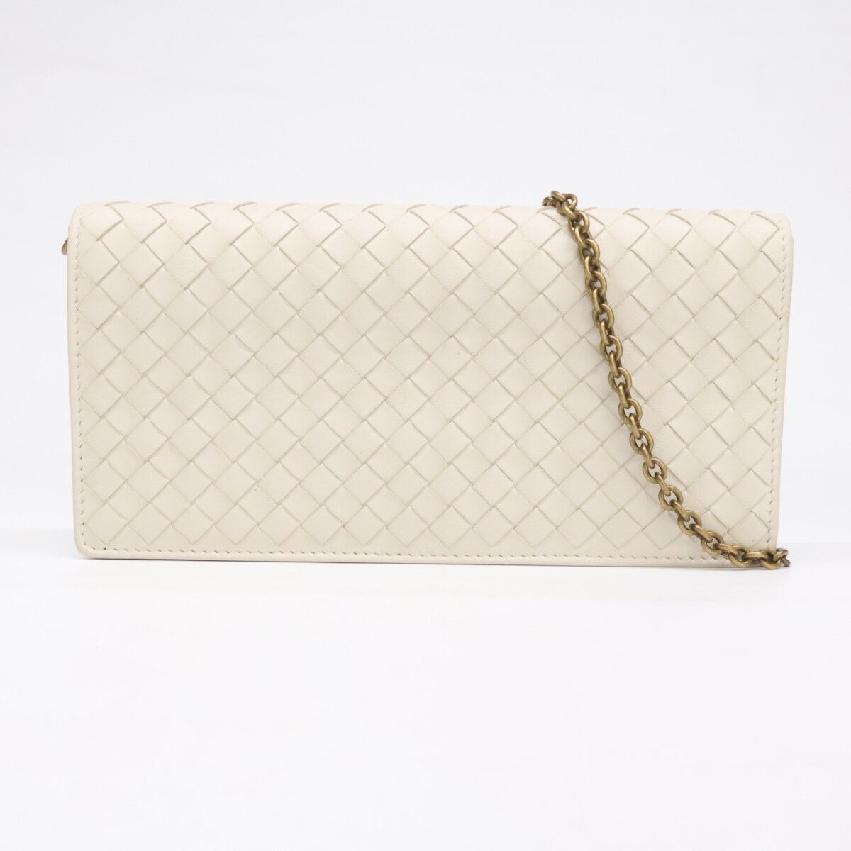 Bottega Veneta Intrecciato Leather Chain Wallet Shoulder